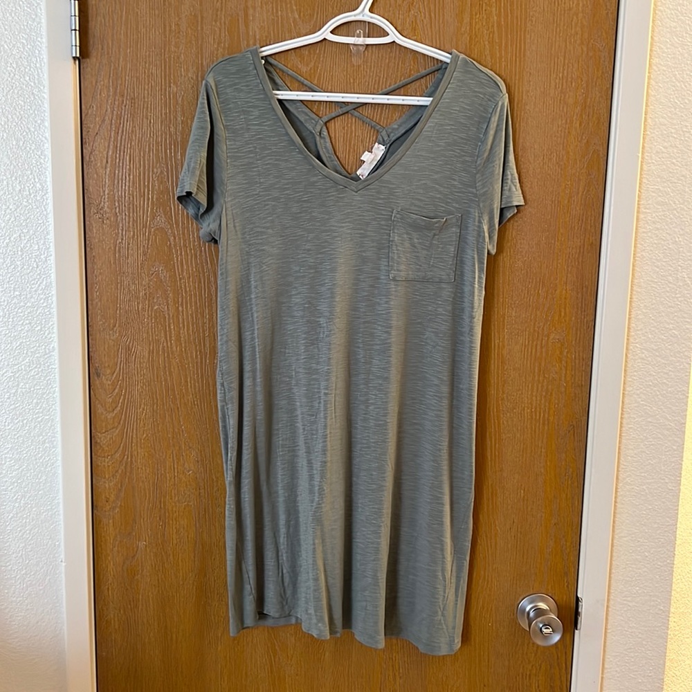 V-neck T-shirt dress